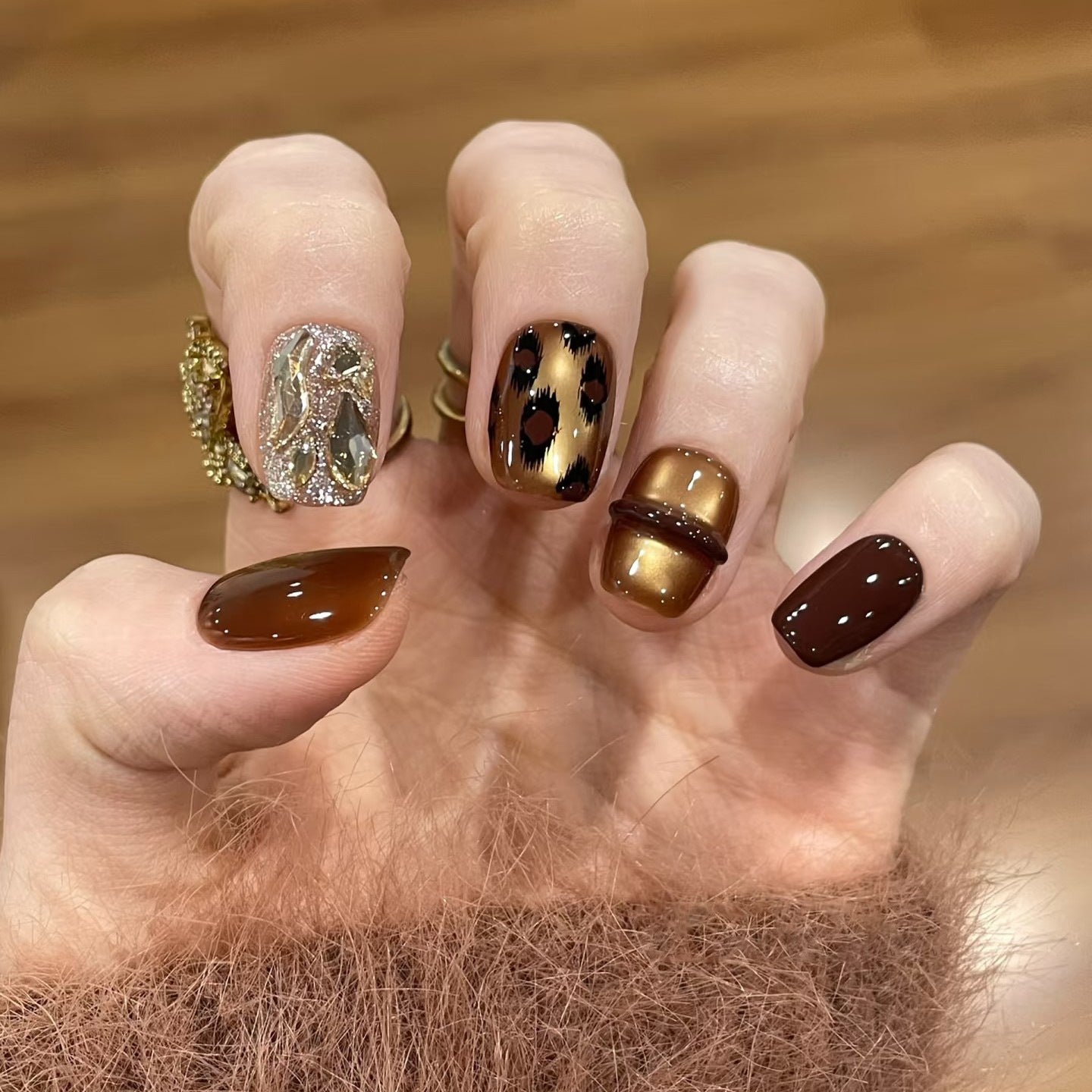 Premium Glitzernde Press-On Nagelerweiterungen Brehn
