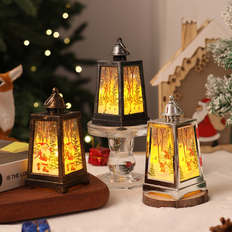 Dekorative Weihnachtslaterne mit Wintermotiven Brehn
