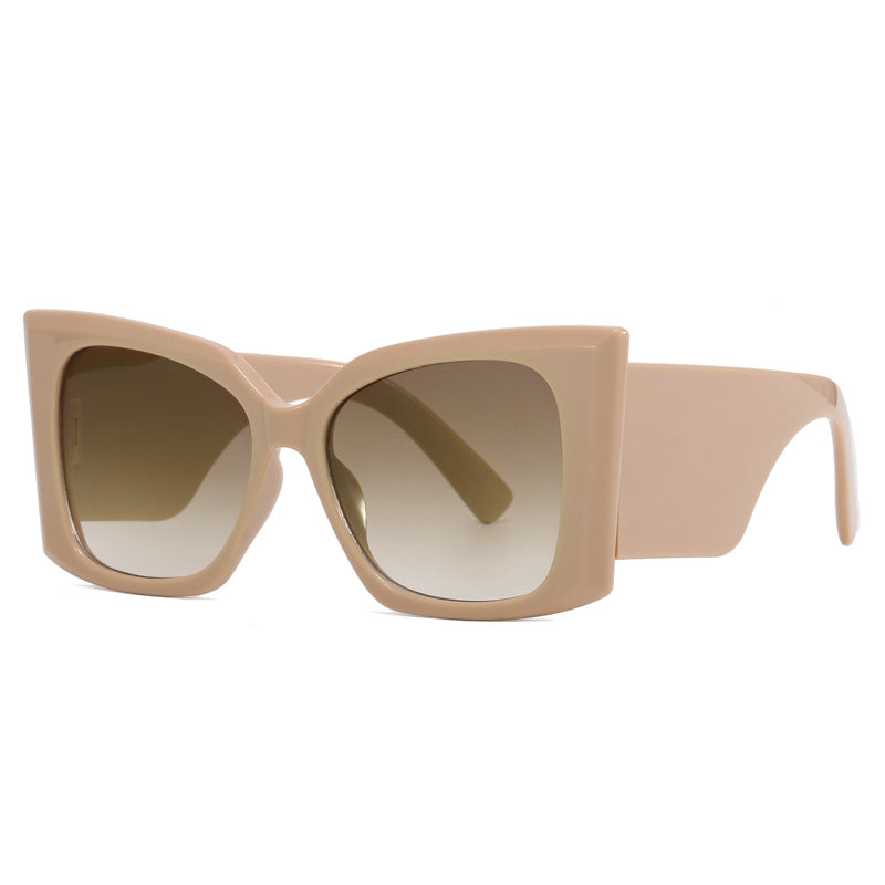 Damen modische Oversized-Sonnenbrille mit geometrischem Rahmen Brehn