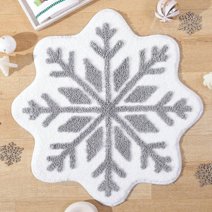 Dekorative Schneeflocken-Teppich