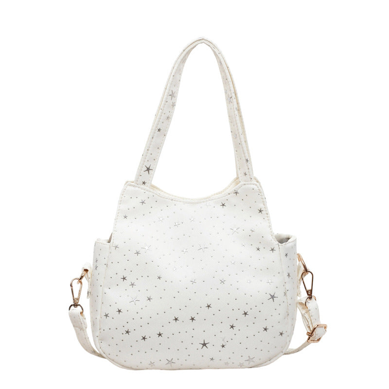 WoStar-Mustered Canvas Hobo Tasche Brehn