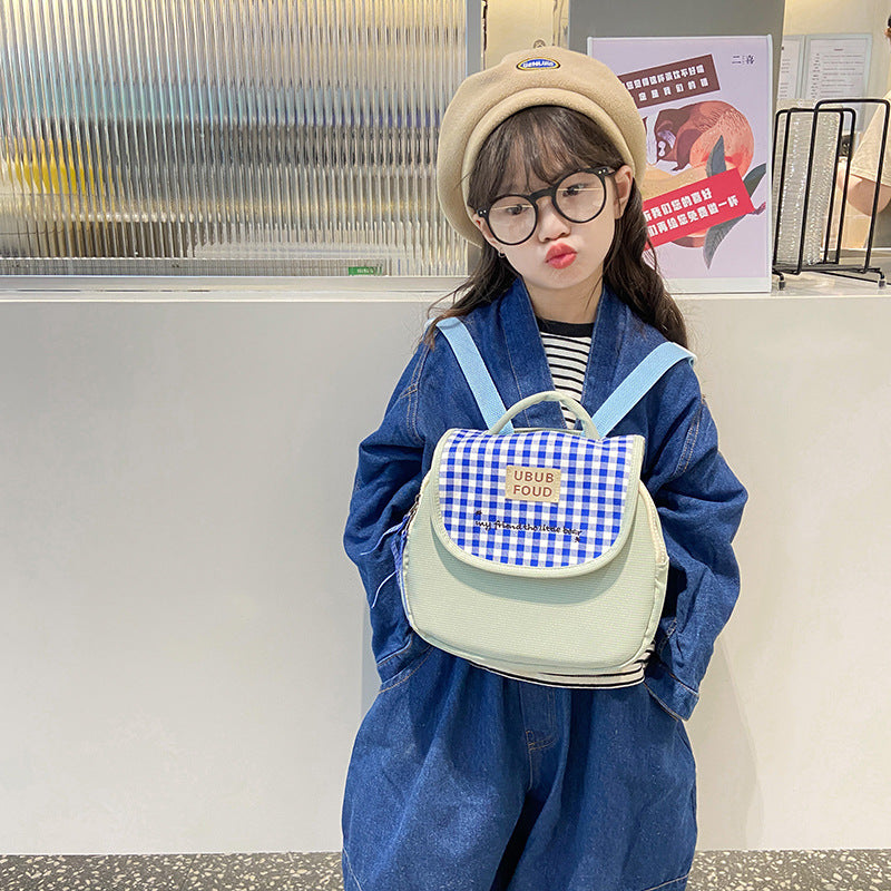 Süße Gingham-Muster isolierte Lunch Tasche Brehn