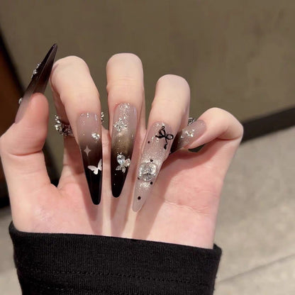 Künstlerische Strass Stiletto Nagelkunst Extensions