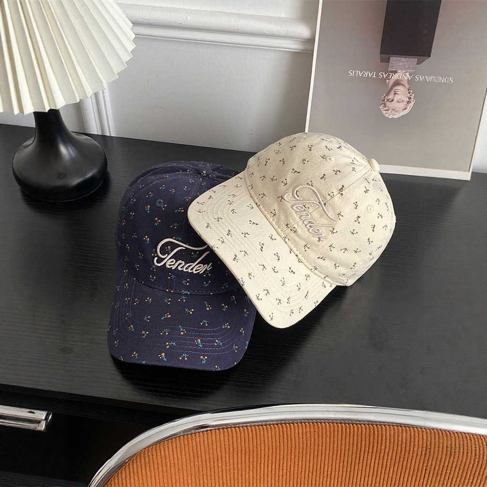 Damen Trendy Floral Print Baseball Cap Brehn