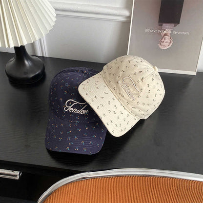 Damen Trendy Floral Print Baseball Cap Brehn
