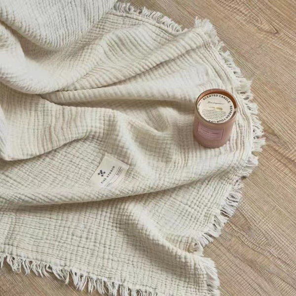 Damen kuschelige Waffelstruktur Decke Brehn