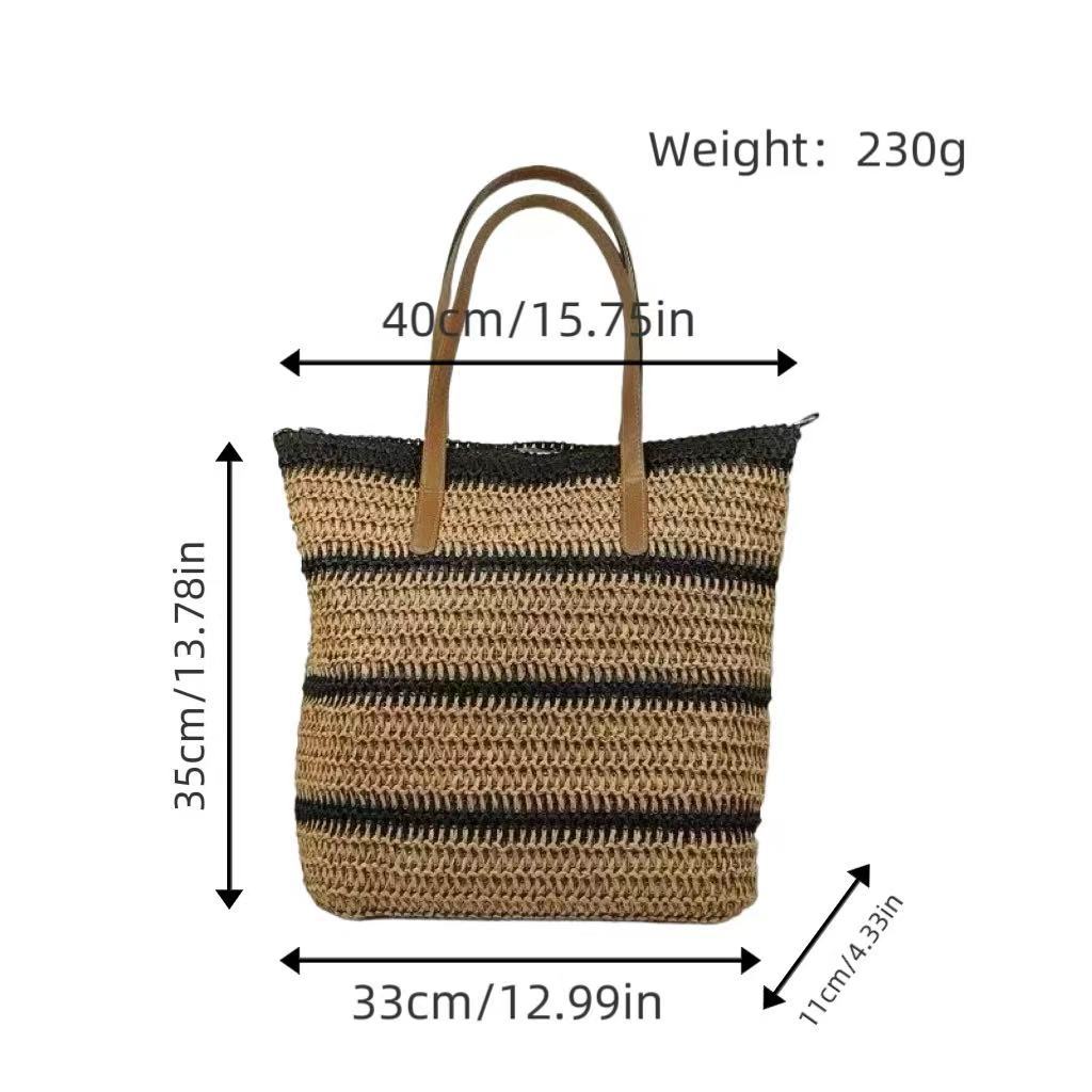 Strandtasche mit Modernen Streifen und Robusten Trageriemen Brehn