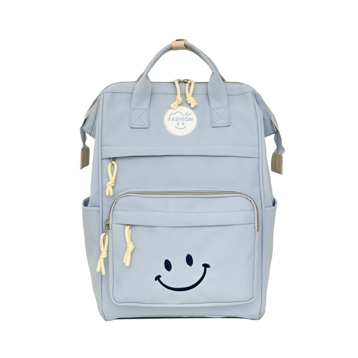 Trendy Multi-Taschen Smiley-Gesicht Rucksack Brehn
