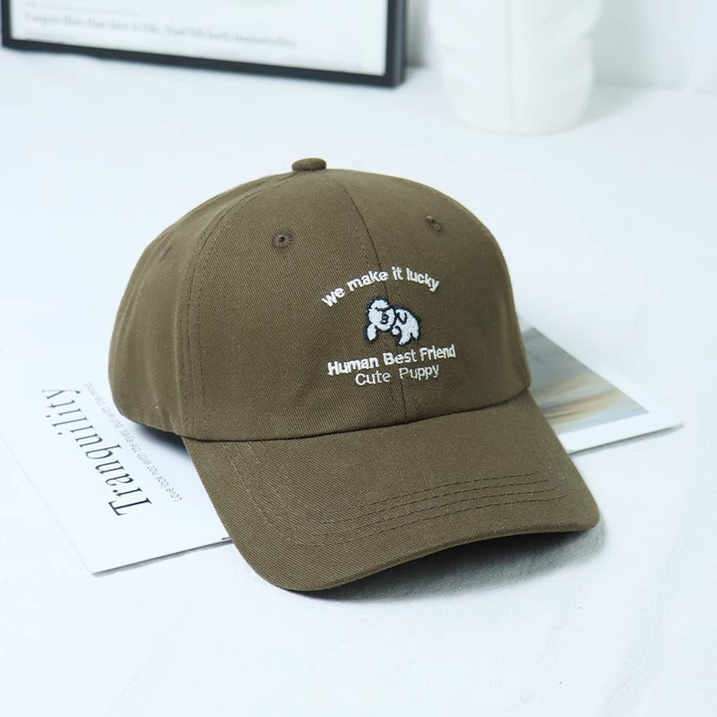 Damen Bestickte Welpen-themed Baseballcap Brehn