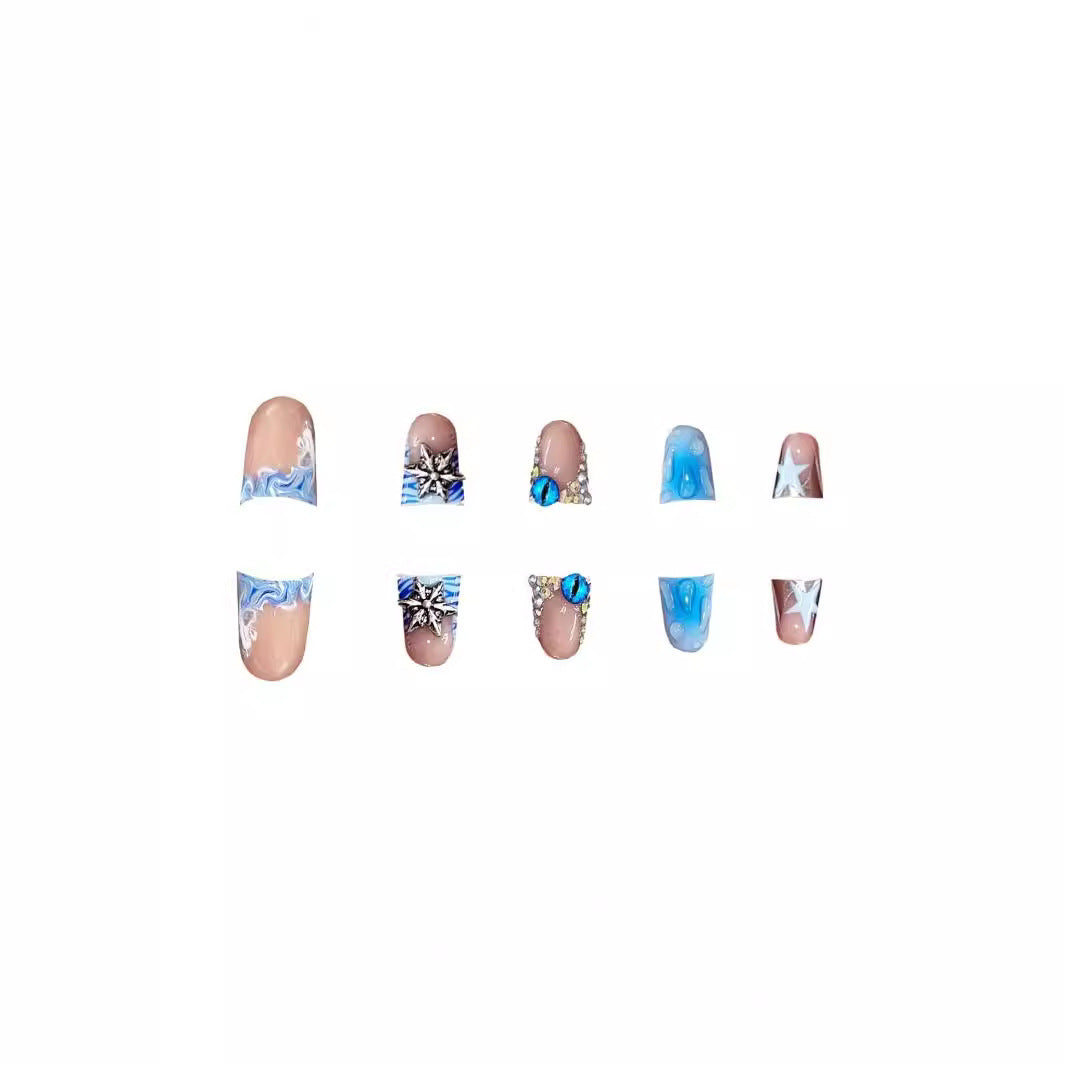 Künstlerisches Gel-Nagelkunst-Design Brehn
