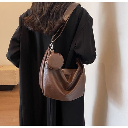 WoChic Leder Hobo Handtasche