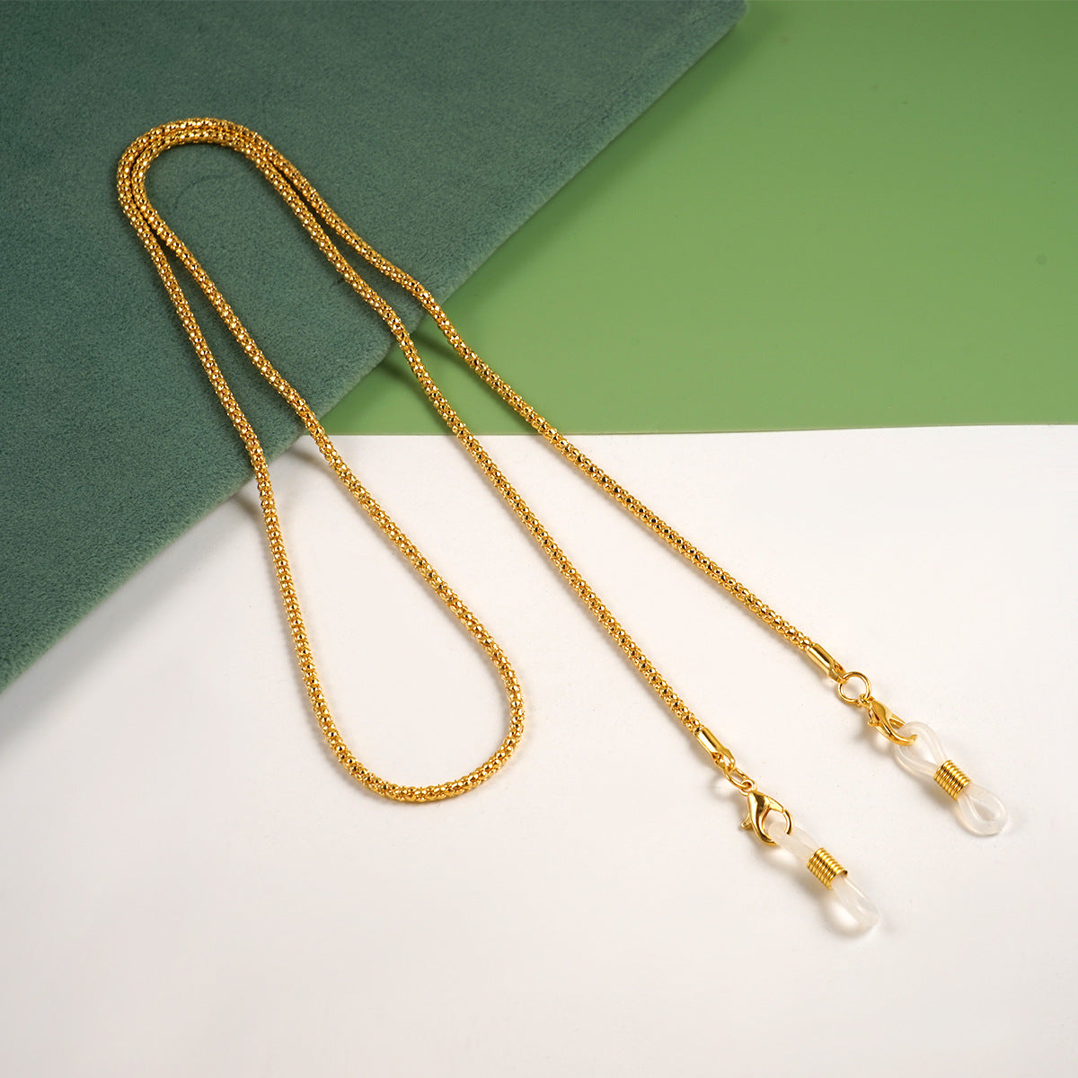 Elegante Goldene Metall Brille Kette Brehn