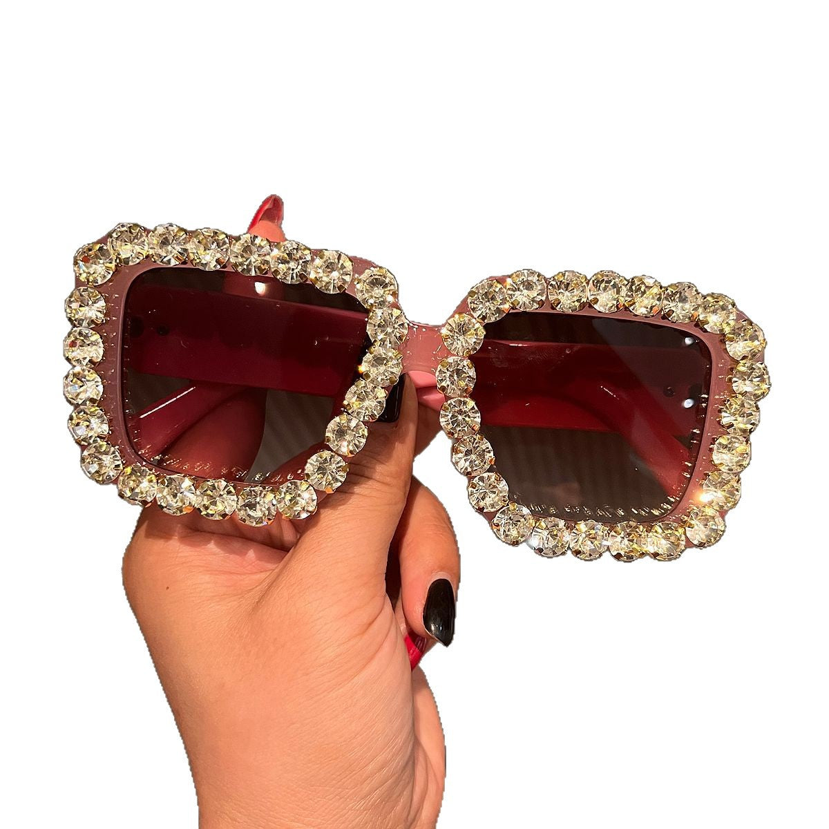 Damen Sonnenbrille mit funkelndem Kristallrahmen Brehn