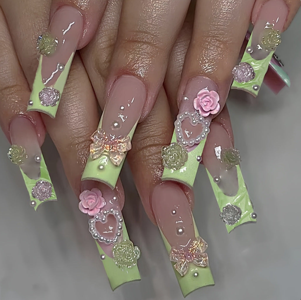 Dekorative lange 3D Nagelkunstverlängerungen