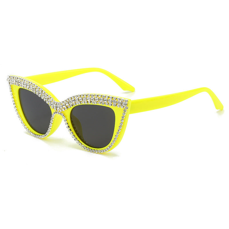 Glamouröse mit Strass verzierten Schild Sonnenbrille Brehn