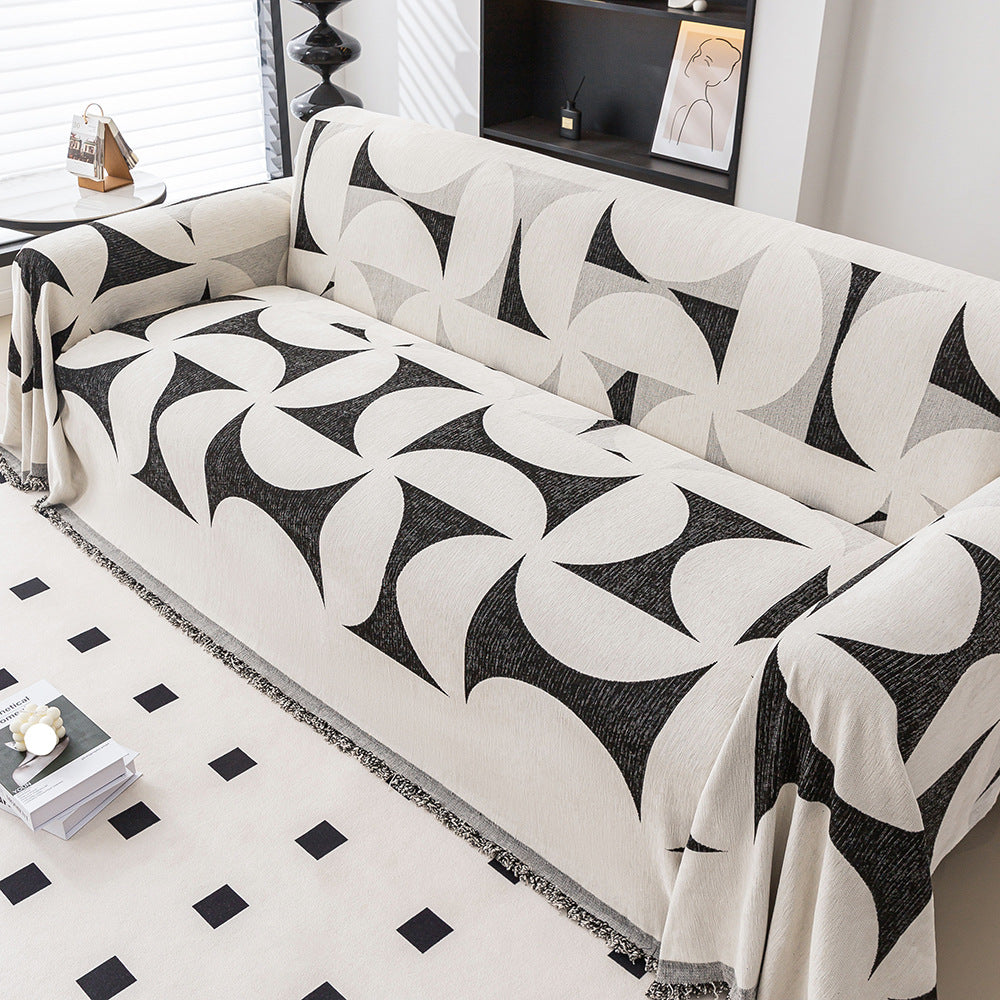Abstraktes Design Wolldecke