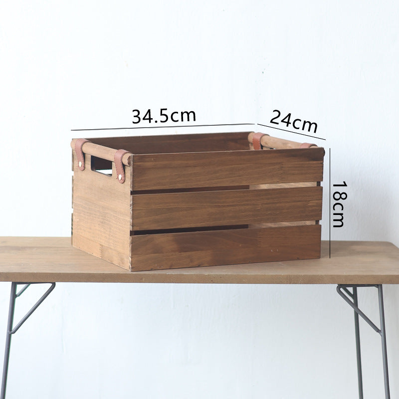 Robuster Aufbewahrungskorb aus Holz Brehn