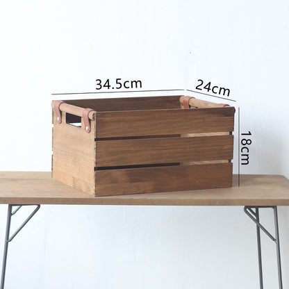 Robuster Aufbewahrungskorb aus Holz Brehn