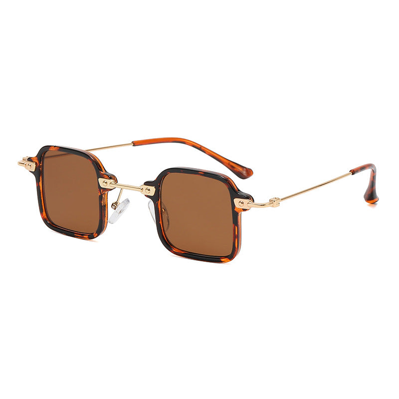 Damen geometrische Sonnenbrille mit stylischem Metallrahmen Brehn