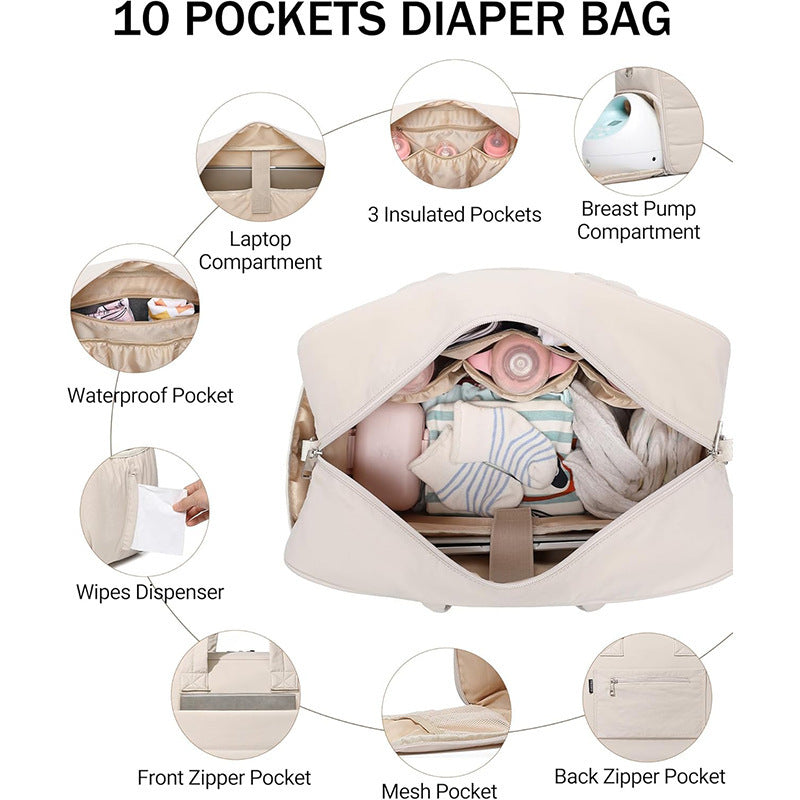 Praktische Wickeltasche mit Isolierter Fächern Brehn