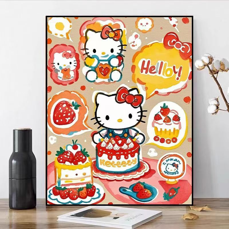 Fantastische kat-themed Leinwand Kunstdruck Brehn