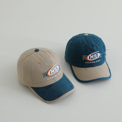 Herren Distressed Baumwolle Logo Baseballcap Brehn