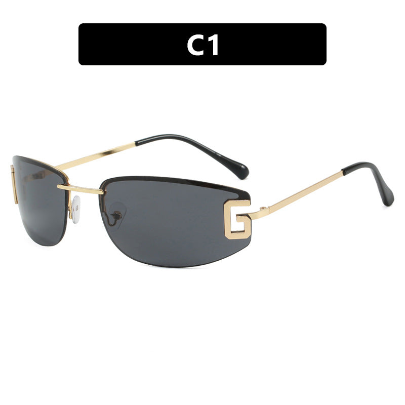 Damen futuristische Sonnenbrille mit sportlichem Design und UV-Schutz Brehn