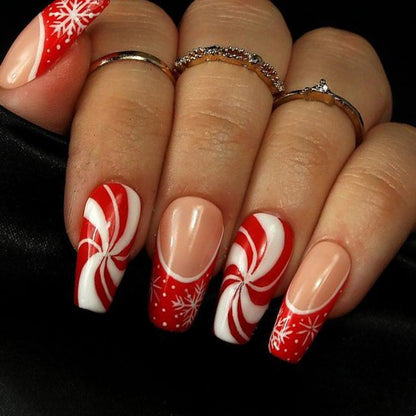 Festliches Zuckerstangen-Nagelkunst-Set Brehn