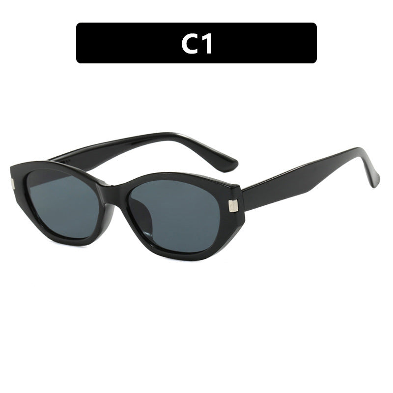 Damen modische Cat-Eye Sonnenbrille mit elegantem, transparentem Rahmen Brehn