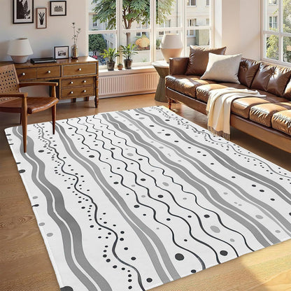 Abstract Leaf Print Teppich