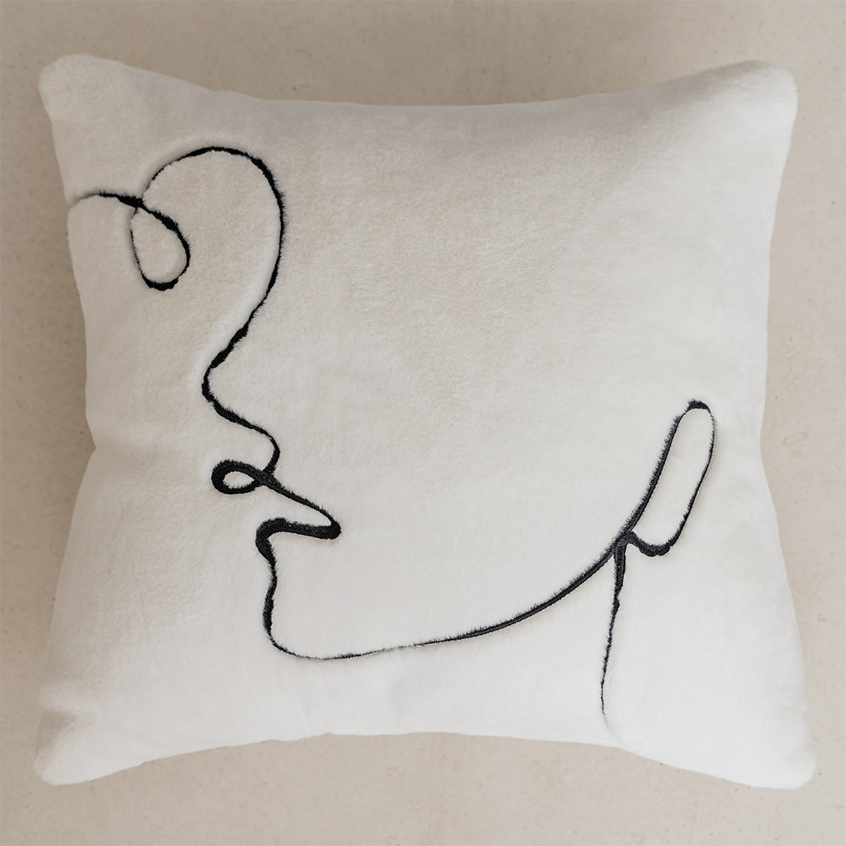 Elegantes Kunstleder Dekokissen