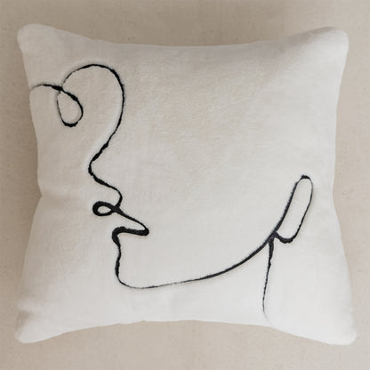Elegantes Kunstleder Dekokissen
