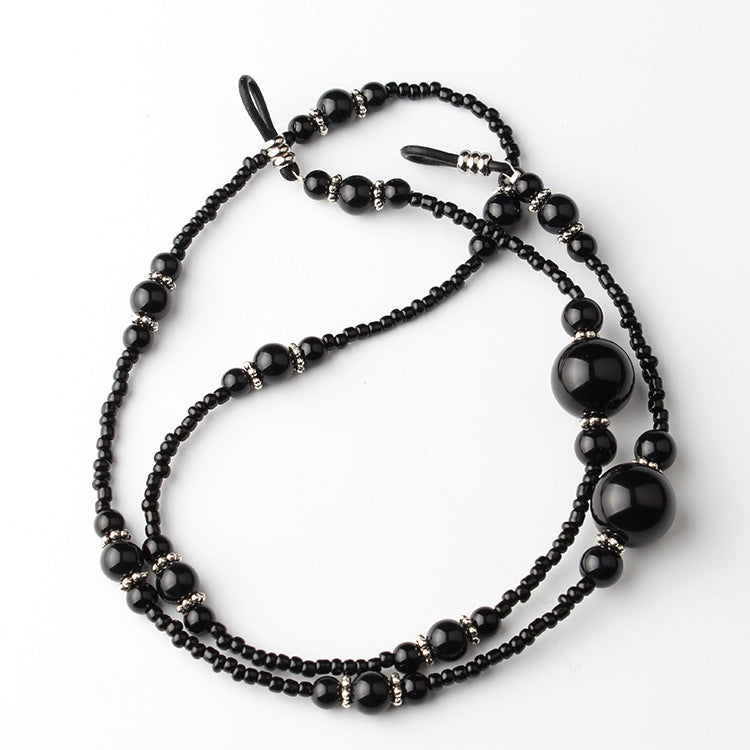 Elegante Perlenbesetzte Brillen Kette Brehn