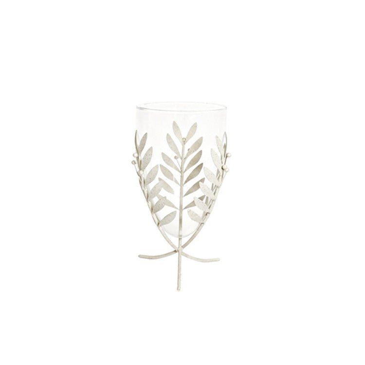 Elegante Blattmuster dekoratives Glas