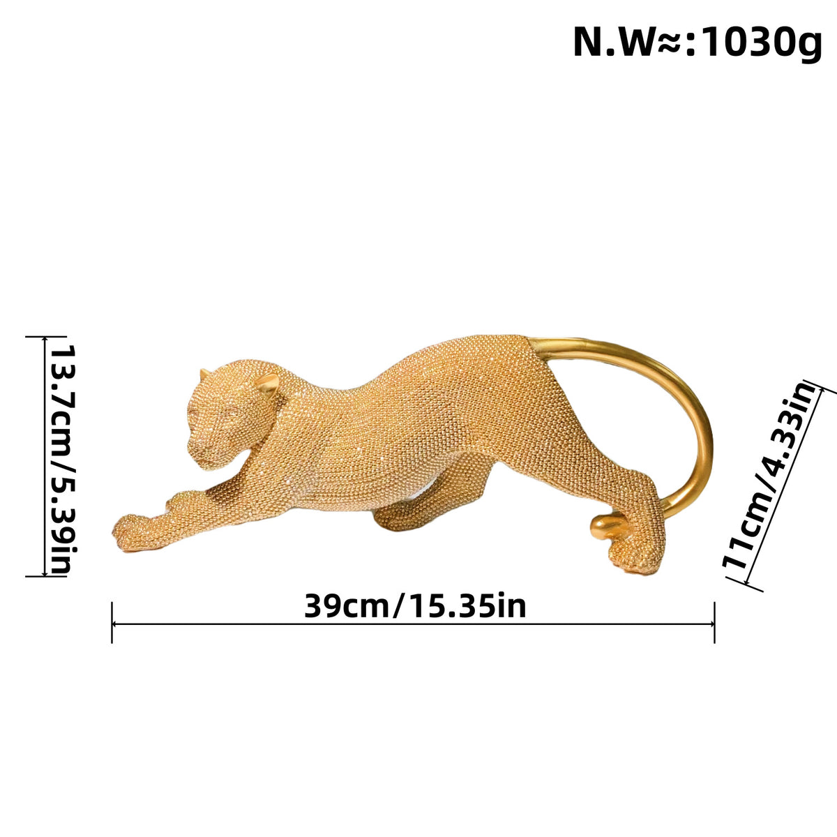 Elegante Dekofigur eines Panther Brehn