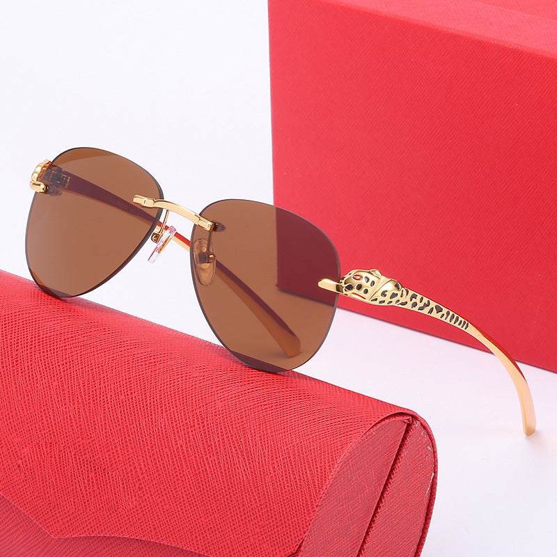 Damen elegante Piloten-Sonnenbrille mit luxuriösem Goldrahmen und schützenden Gläsern Brehn