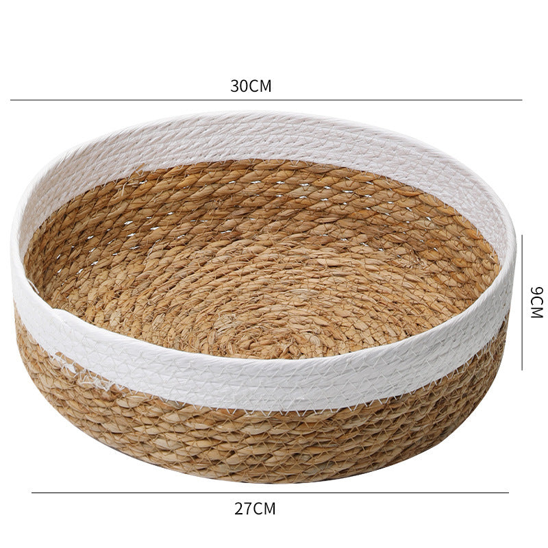 Unisex runder Aufbewahrungskorb mit eleganter Textileinfassung Brehn