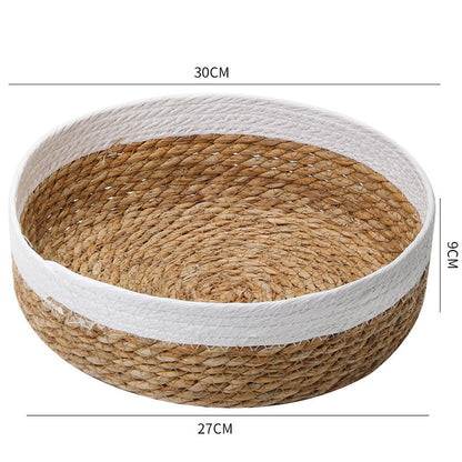 Unisex runder Aufbewahrungskorb mit eleganter Textileinfassung Brehn