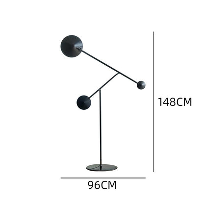 Moderne verstellbare Bogenstehlampe mit dualen Kugeln