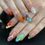 Künstlerisches Strand-Themen Press-On Nagelset Brehn