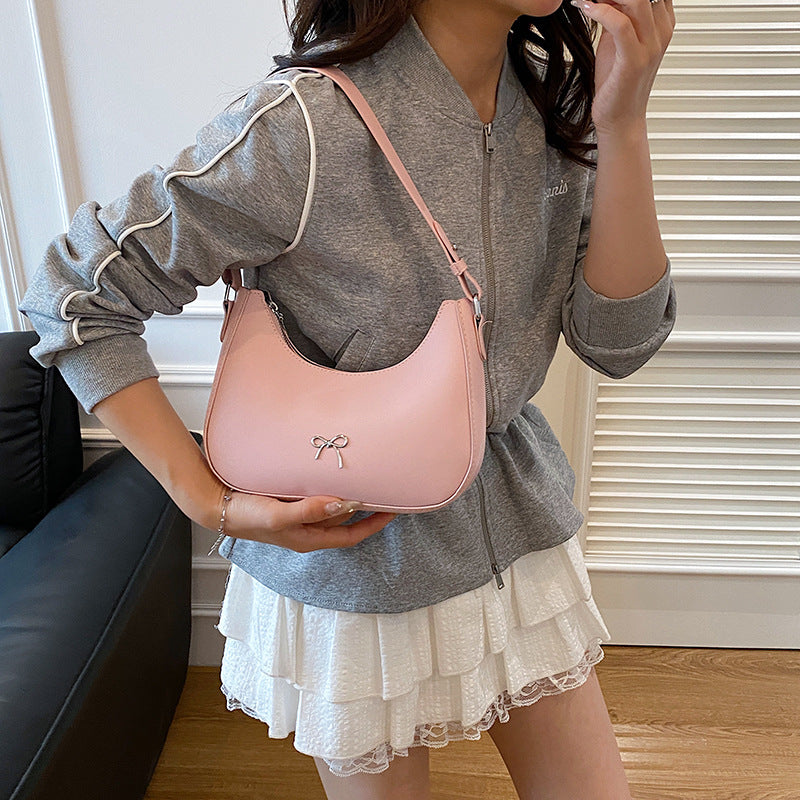 Stylische Bow Detail Schultertasche Brehn