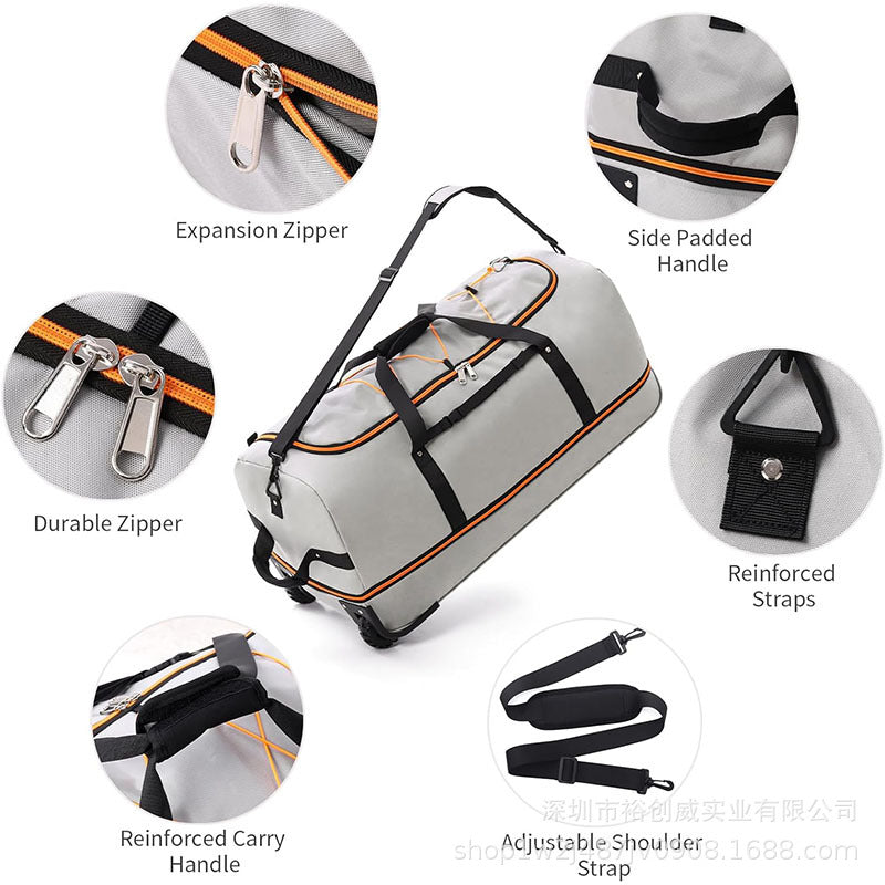 Rolling Travel Duffle Bag mit adaptiven Rädern Brehn