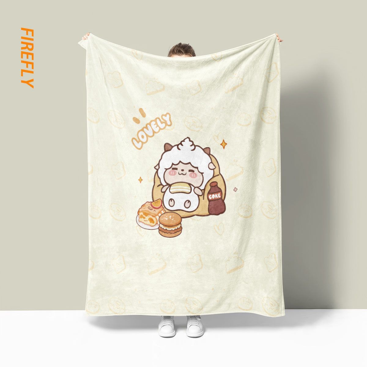Verspielt Schaf-Themen Fleece-Decke
