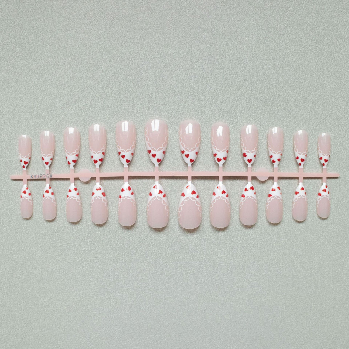 Herz-akzentiertes Acryl-Nail-Art-Set