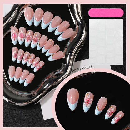 Floral Art Design Press-On Nagelset Brehn