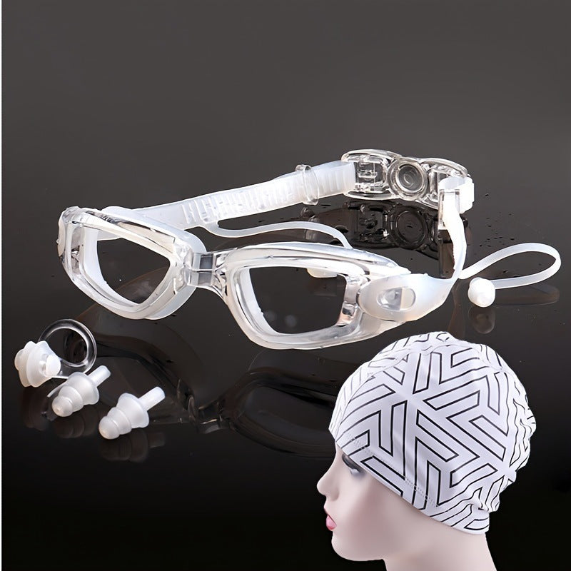 Schwimmsport Set mit Ergonomischer Schwimmbrille und Stylischer Badekappe Brehn