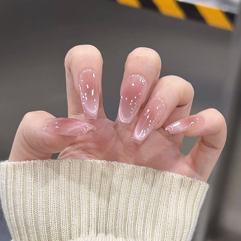 Stylisches Press-On Nagel-Set mit eleganten Glitzerakzenten Brehn