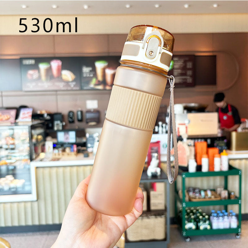 Damen praktische und auslaufsichere Trinkflasche mit integriertem Trageband Brehn