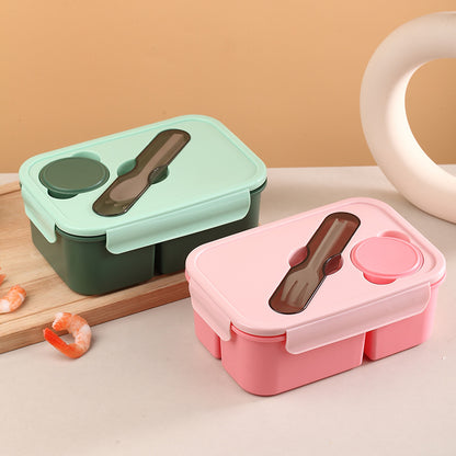 Multifunktionale Bento-Lebensmittelaufbewahrungsbox mit integrierten Utensilien