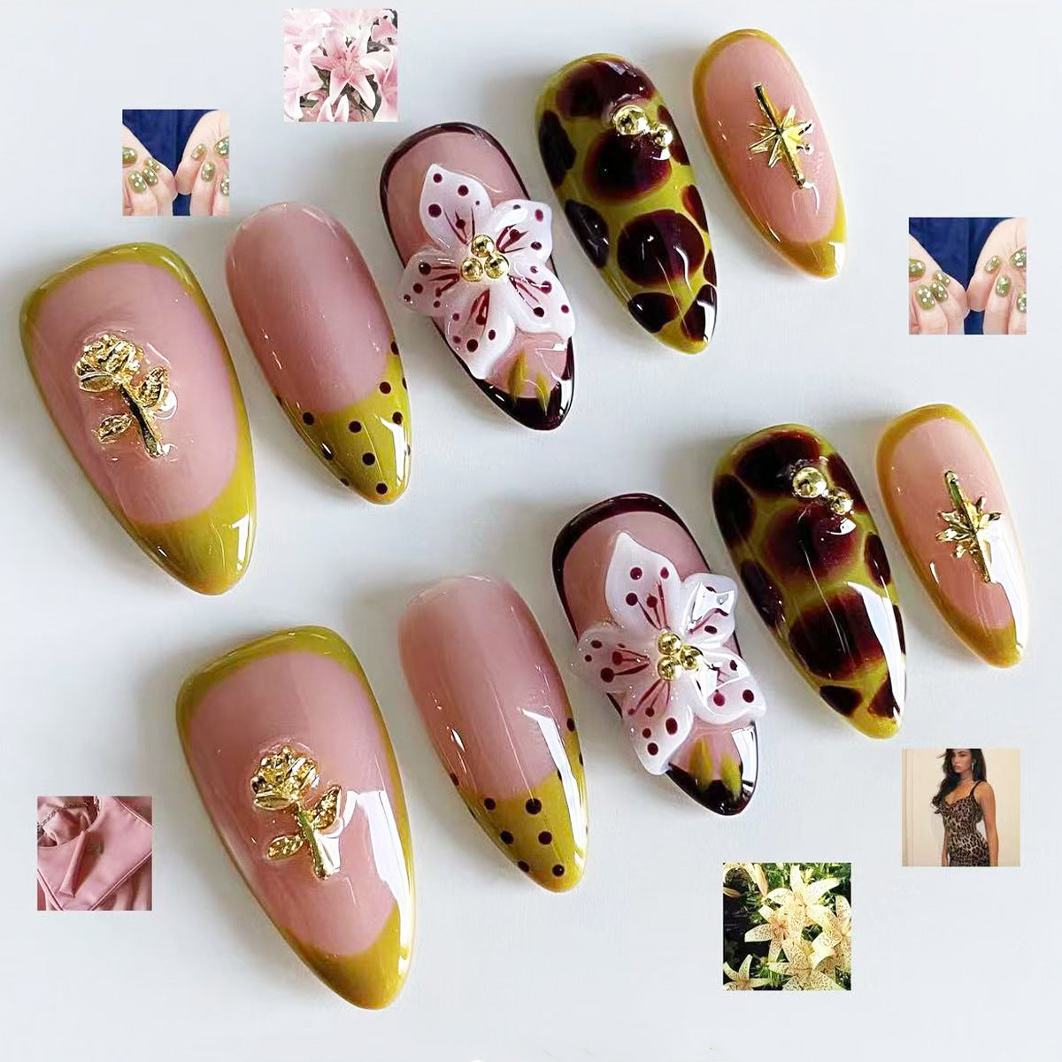 Elegantes Kunstnagel-Set mit einzigartigem Design Brehn